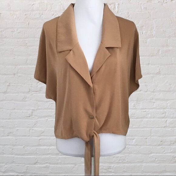 Ontwelfth Tops - Ontwelfth Blouse with tie front NWOT Sz L